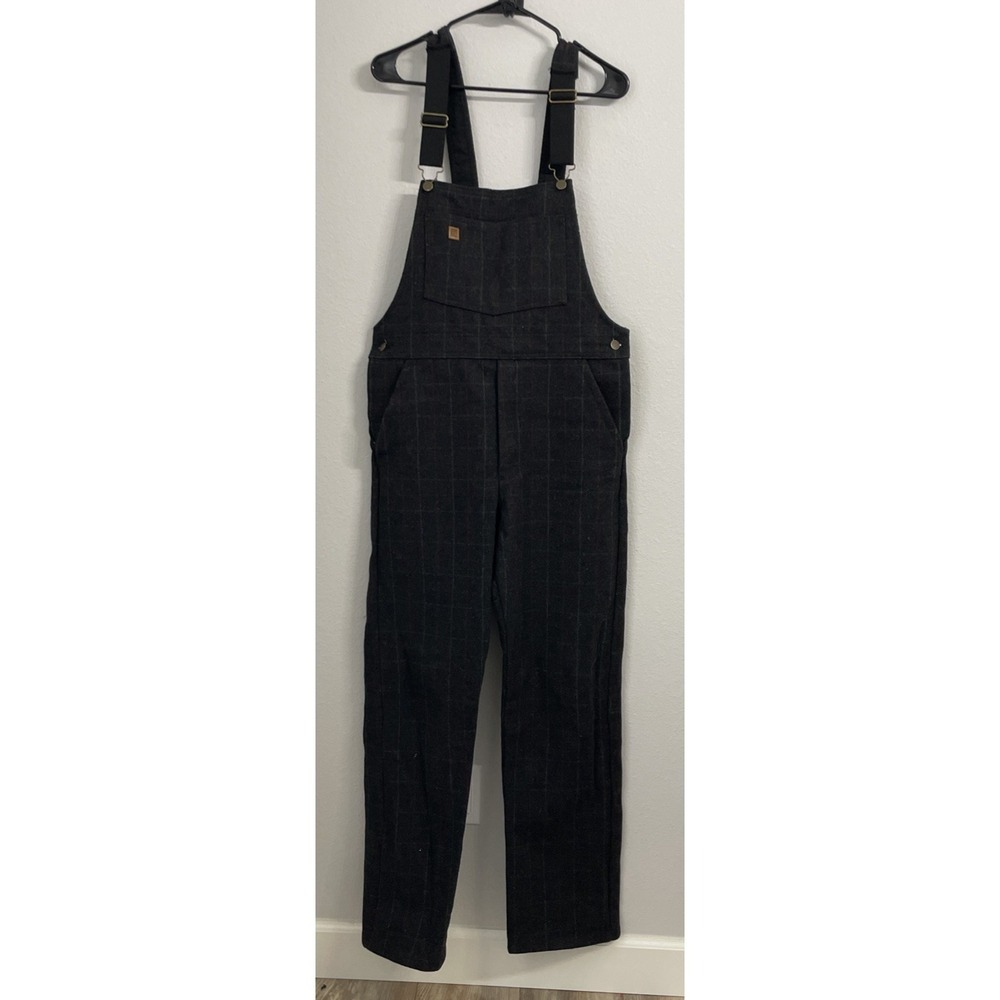 Big Bill Recycled Wool Overalls Grey‎ Plaid Size Small-Reg